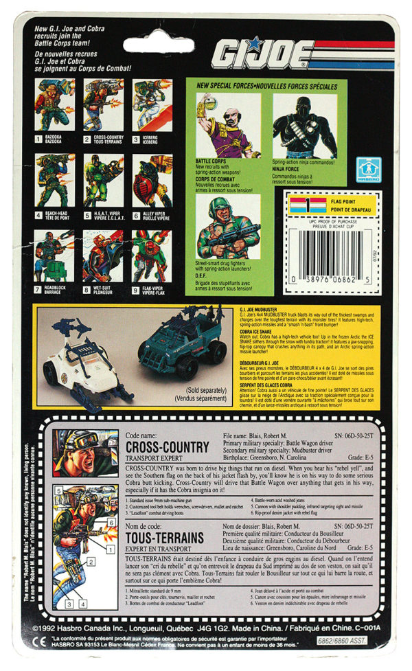GI Joe Vintage Carded Cross Country (Battle Corps) 1993 - Image 2