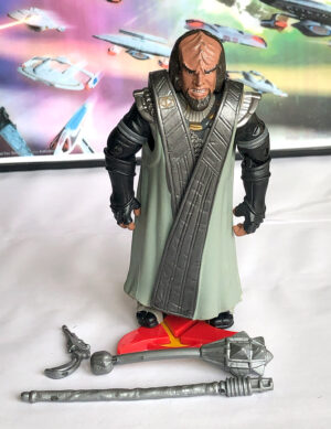Star Trek Playmates (5 Inch) Loose Worf Klingon Ritual Attire (Silver Acc.)