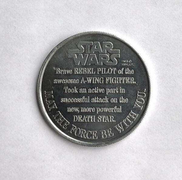 Star Wars Vintage Loose POTF A-Wing Pilot Coin - Image 2