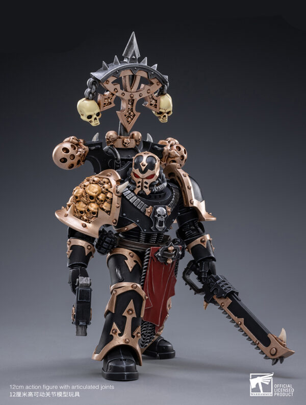 JOYTOY Warhammer 40k 1/18 – Action Figure Chaos Space Marines Black Legion Scelto, 12,6 Cm, Collezionabile Per Adulti E Ragazzi +15