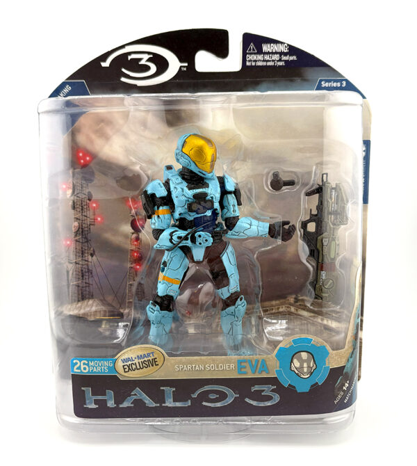 Halo 3 Carded Spartan Soldier EVA (Cyan)