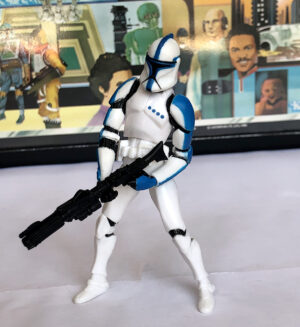 Star Wars Clone Wars 2003 (3.75 Inch) Loose Clone Trooper Standing Blue