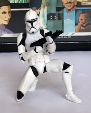 Star Wars Clone Wars 2003 (3.75 Inch) Loose Clone Trooper Kneeling White
