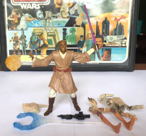 Star Wars Saga 2002 (3.75 Inch) Loose Mace Windu with Battle Droid Deluxe
